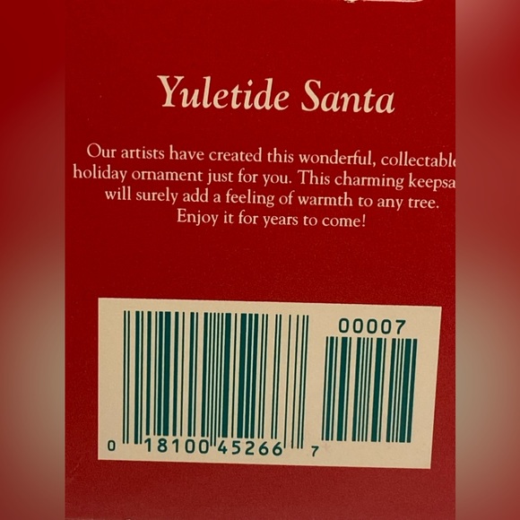 90s new Vintage Santa Claus Christmas Ornament American Greetings  Yuletide 1996 - Picture 5 of 13
